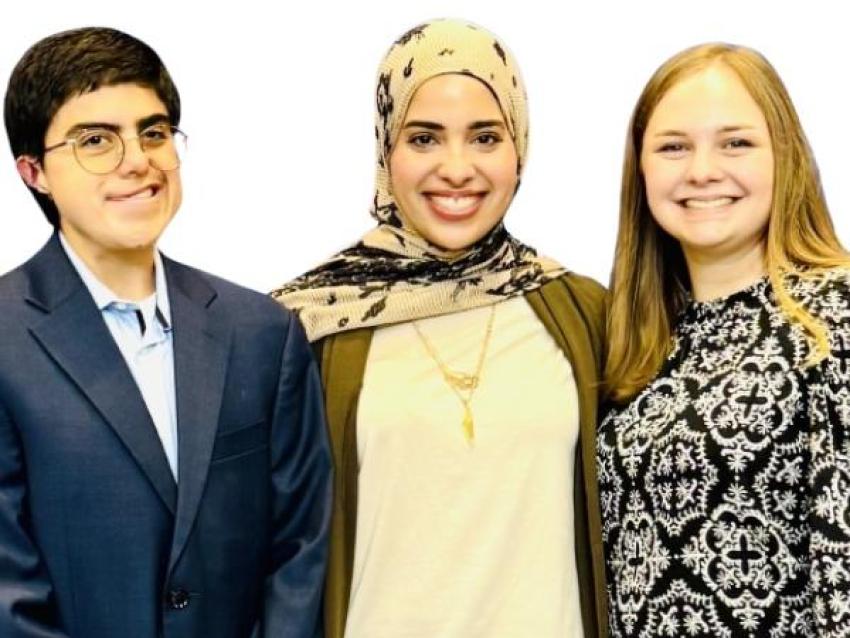 Photo of Naji Abdeldayem, Ayah Abdeldayem, Hannah Hale